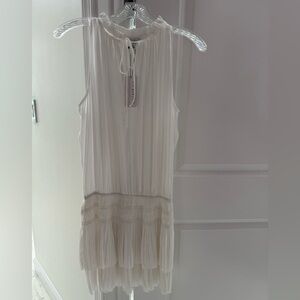 Current Air White Pleated Dress
